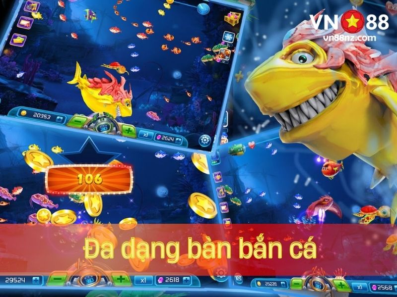 Bắn cá hấp dẫn tại VN88 được yêu thích