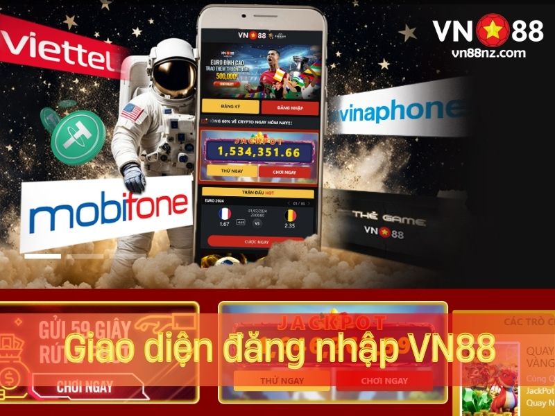 Giao diện đăng nhập VN88