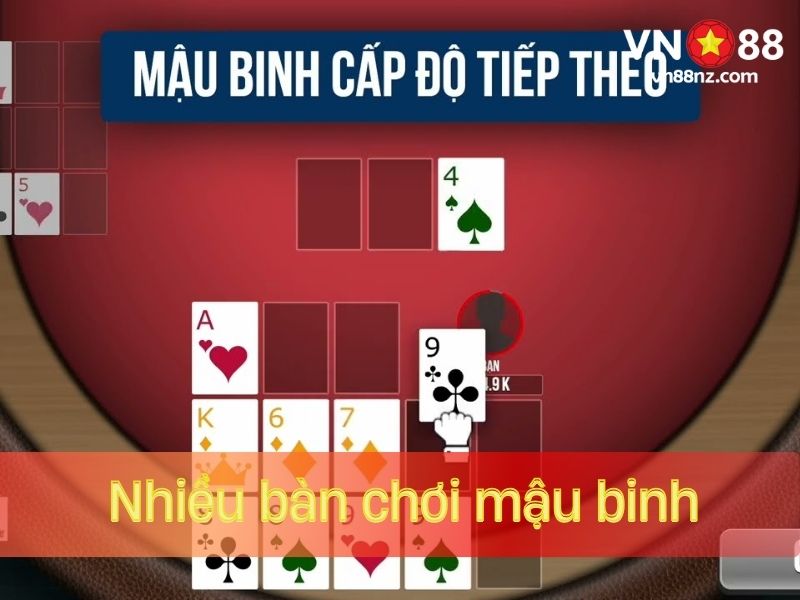 Nhiều bàn chơi mậu binh VN88